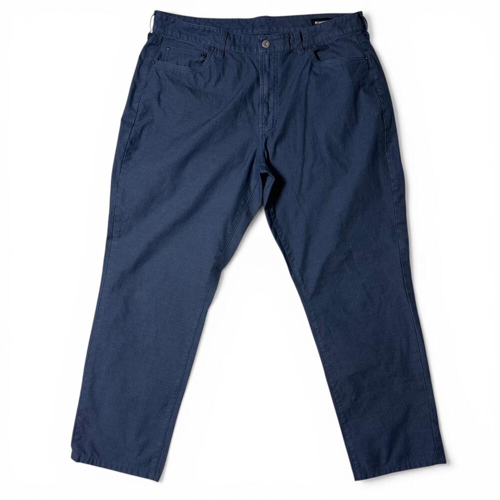 Bonobos Herringbone 5-Pocket Chino Pants Mens Actual Size 37x30 Blue Stretch
